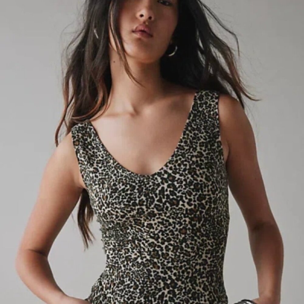 Leopard V-Neck Tank